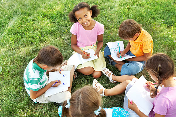 istock Children drawing and writing at leisure in their spare time 120520097