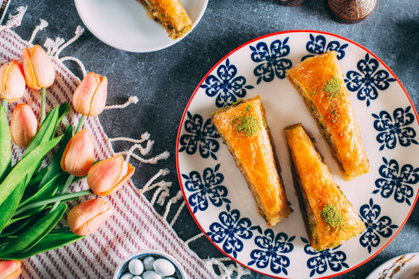 istock Top View Traditional Turkish Dessert Baklava 1205201440