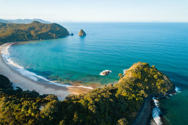 Overhead View of New Chums Beach, Coromandel.