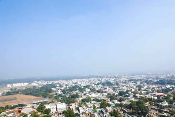istock Arial top view on city or village 1205202316