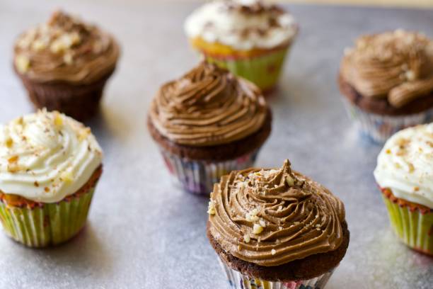 istock Sweet homemade chocolate and lemon cupcakes 1205202930