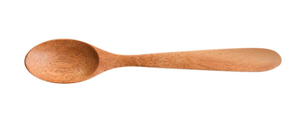 Wooden spoon Top view Wooden spoon isolated on white background clipping path. wooden spoon stock pictures, royalty-free photos & images