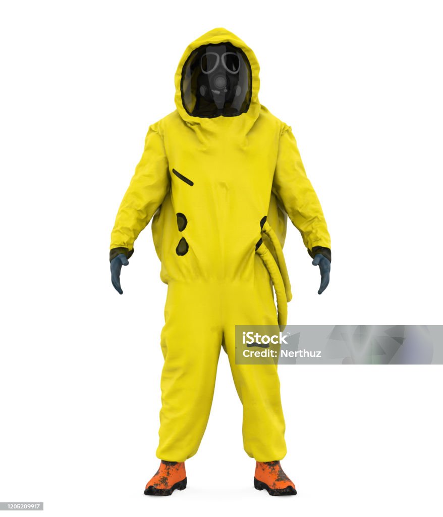 Hazmat Suit Isolated Stock Photo - Download Image Now - Radiation  Protection Suit, Clean Suit, Yellow - iStock