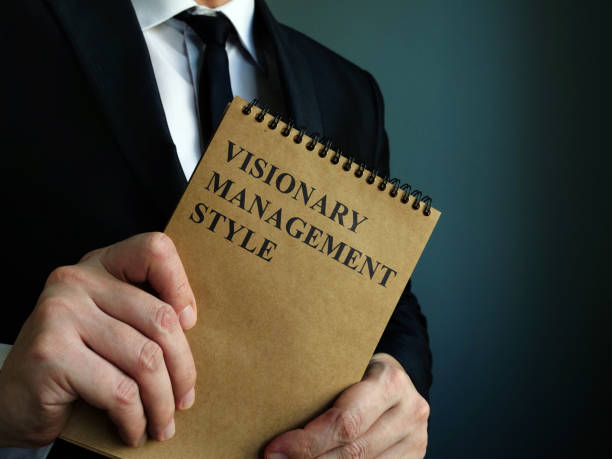 istock Businessman is holding notice Visionary Management Style. 1205214147