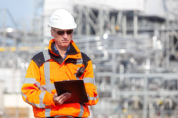 istock Petrochemical inspector 1205215759