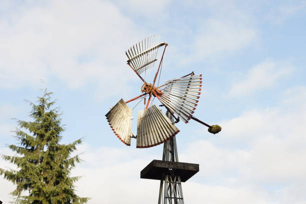Vancouver, Canada: Feb 2020: A collection of photos on a broken wind turbine