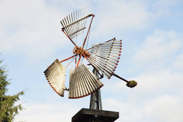 Vancouver, Canada: Feb 2020: A collection of photos on a broken wind turbine