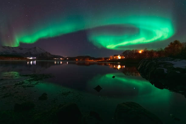 istock Northern Lights, Aurora Borealis over Northern Norway during winter 1205221307