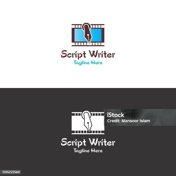 Script Writer Logo In Vector Stock Illustration - Download Image Now ...
