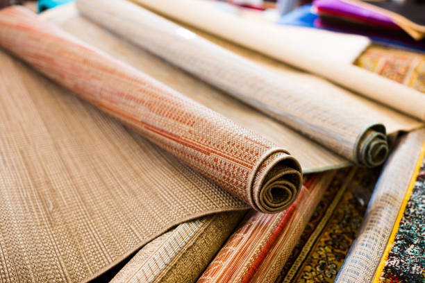 istock Image of  wicker organic bamboo carpets 1205228549