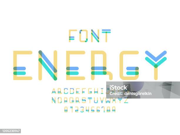 Energy Transfer Lettering Energy Font Vector Alphabet Stock Illustration - Download Image Now ...