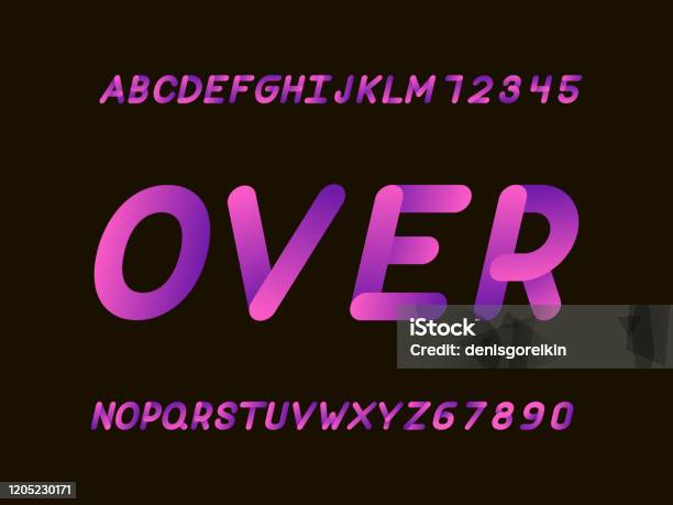 Over Font Vector Alphabet Stock Illustration - Download Image Now ...
