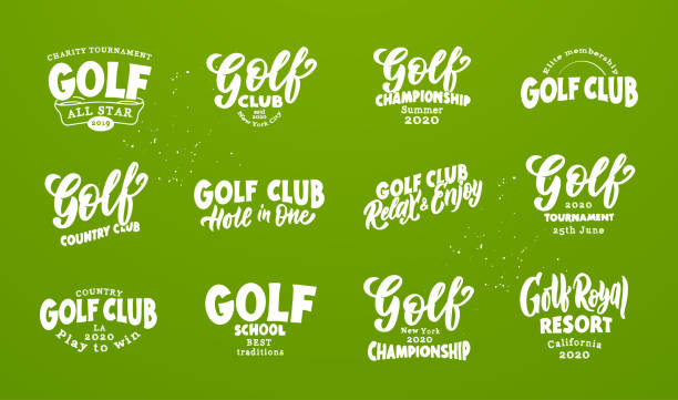 Botanik overgive Produktiv Set Of Vintage Golf Phrases White Emblem Badges Templates And Stickers For  Golf Club School On Green Background Stock Illustration - Download Image  Now - iStock