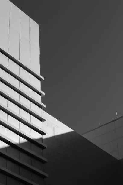 Photo of abstract and urban black-and-white photography with aquatic architectural angles