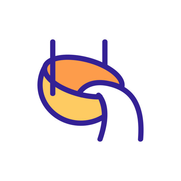 geschmolzenen metall-symbolvektor. abbildung des isolierten kontursymbols - fließend stock-grafiken, -clipart, -cartoons und -symbole