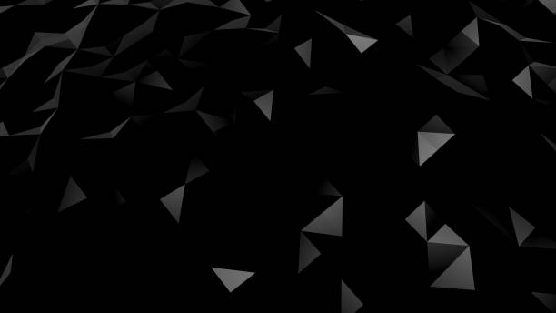 abstract background black dark low poly triangles . geometric shapes technical science wallpaper , glamour fashion sparkle of bloom defocus bokeh dots . raster render 3d 4k abstract background black dark low poly triangles . geometric shapes technical science wallpaper , glamour fashion sparkle of bloom defocus bokeh dots . raster render 3d 4k 4k resolution stock pictures, royalty-free photos & images
