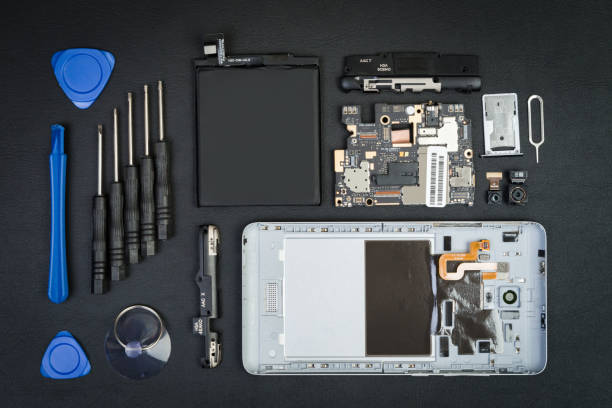 istock The disassembled cell phone with the removed screen 1205239725