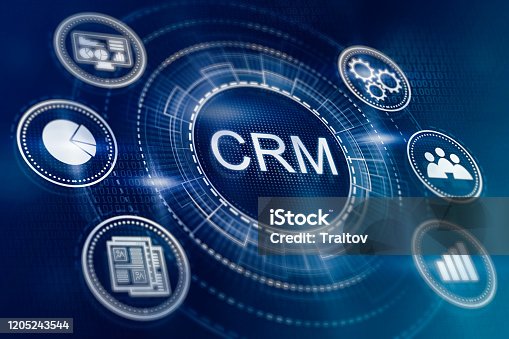 istock CRM customer relationship management concept. Clients support software and online marketing technology. 1205243544