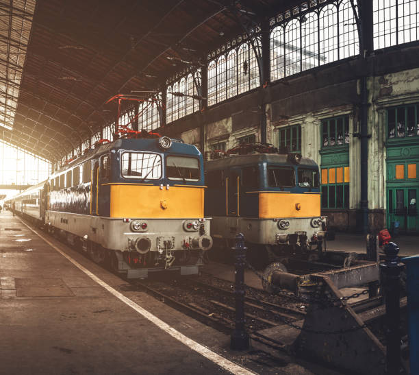 istock Old trains at railway station of Budapest 1205246582