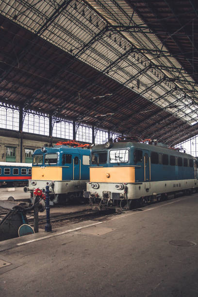 istock Old trains at railway station of Budapest 1205246610
