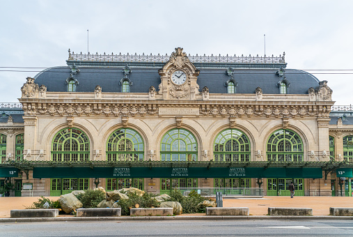 Lyon, France 3rd January 2020 - People passing the Gare des Brotteaux (Brotteaux Station) in Lyon