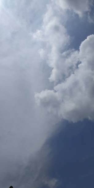 Blue Sky with clouds and sun