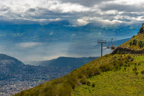 istock Quito Cityscape with Cable Car, Ecuador 1205255721