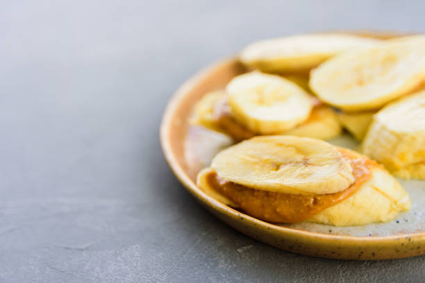 Banana with peanut butter