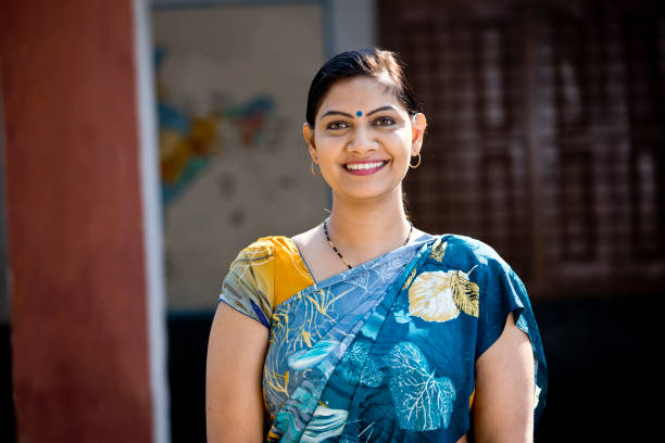 istock Beautiful Indian woman in sari 1205259060