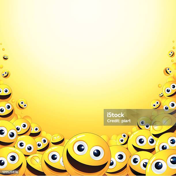 Smileys Background Stock Illustration - Download Image Now - Anthropomorphic Smiley Face, Cartoon, Cheerful