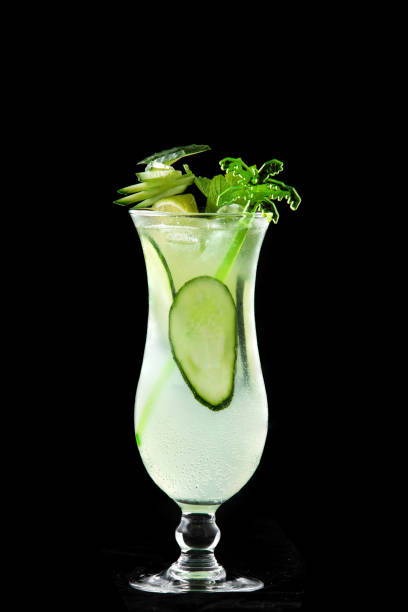 istock Fresh cocktail of cucumber, lime, mint 1205260612