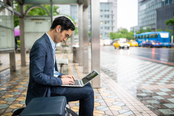 istock Businessman waiting for transportation 1205269944