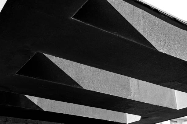 istock Abstract architecture detail in black and white 1205273479