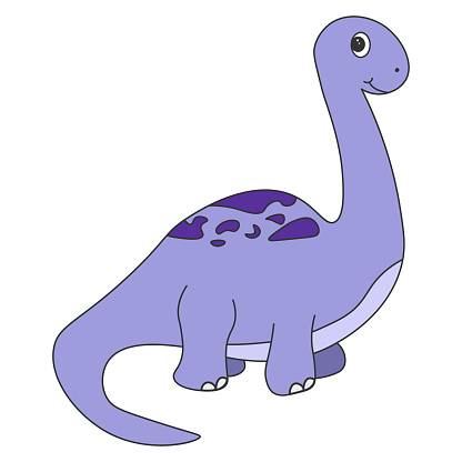 Dinosaur Brachiosaurus Cartoon Stock Illustration - Download Image Now -  Ancient, Animal, Art - iStock