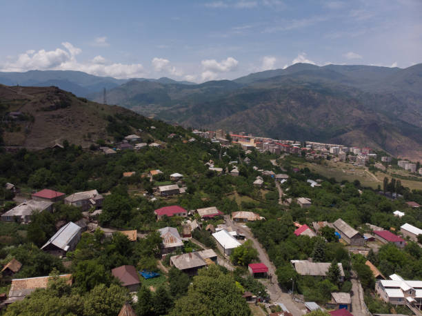 istock High Angle View Of Townscape Against Sky 1205282115