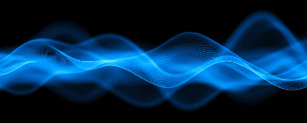 istock Futuristic technology, digital wavy background, Blue glowing neon energy lightning. Abstract network background. Global Communications and Big Data technology 3d illustration. 1205284976