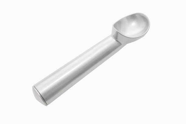 istock Ice cream scoop spoon isolated white background 1205289296