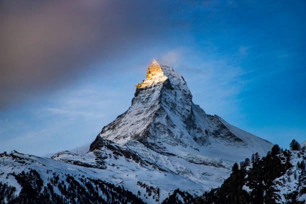 istock sunrise over Matterhorn peak Swiss Alps 1205290809