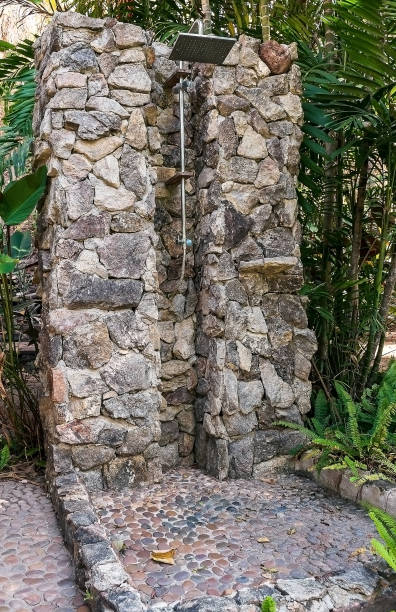 istock outdoor shower in nature 1205291935