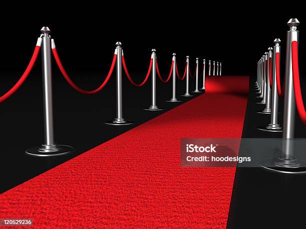 Red Carpet Night Conept Stock Photo - Download Image Now - Achievement, Bright, Building Entrance