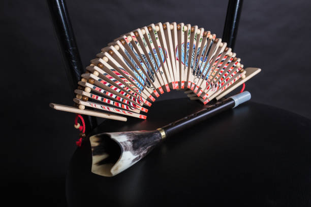 istock Russian folk musical instruments. Spoons and pipes 1205294372