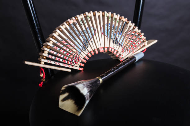 istock Russian folk musical instruments. Rattles and horn 1205294402