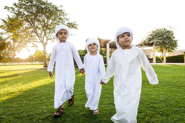 istock Group of middle eastern kids in Dubai 1205296451