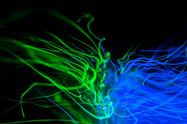 istock Abstract neon colorful background. Creative bokeh. Selective focus. Template for design. 1205296704