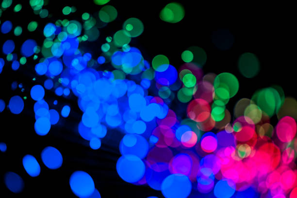 istock Abstract neon colorful background. Creative bokeh. Selective focus. Template for design. 1205297342