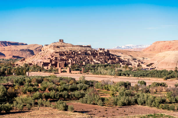 istock Panoramic view of clay town Ait Ben Haddou, Morocco 1205299012