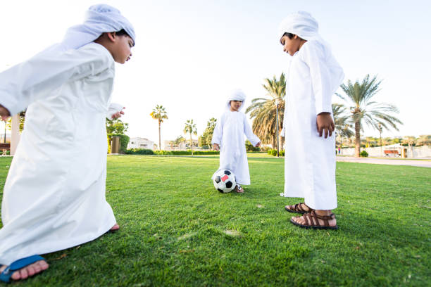 istock Group of middle eastern kids in Dubai 1205300266