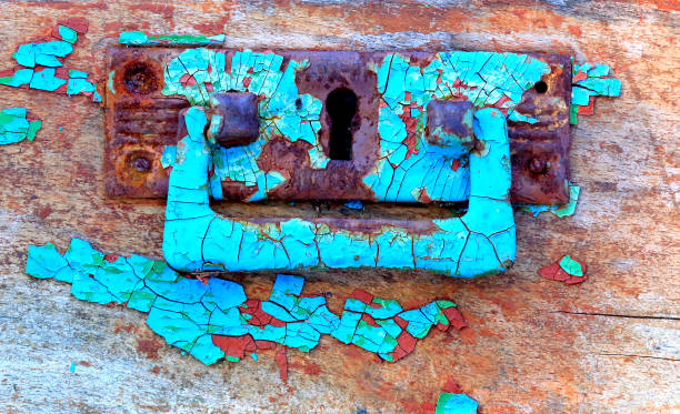 istock old furniture handle with cracked paint 1205300951