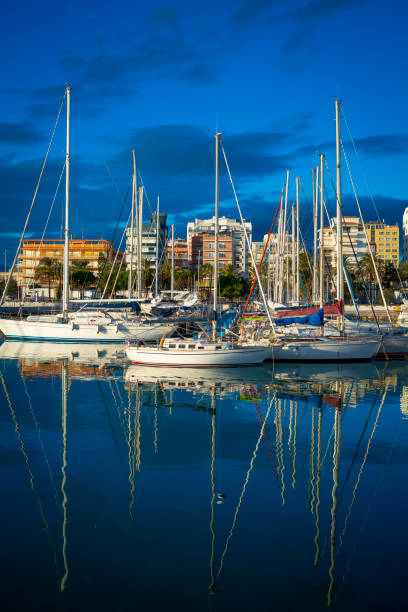 Gandia Grao marina por boats in Valencia of Spain