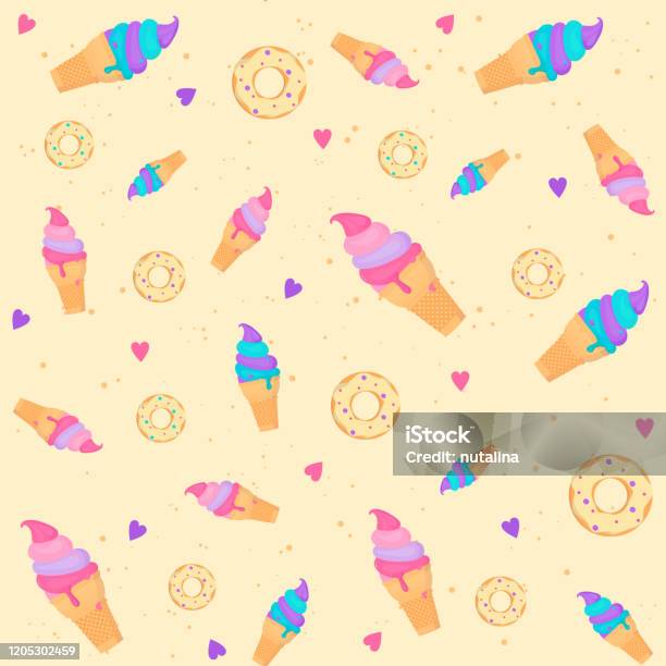 Sweet 6 Background Vector Pattern Sweet Pattern Stock Illustration - Download Image Now - Abstract, Art ...